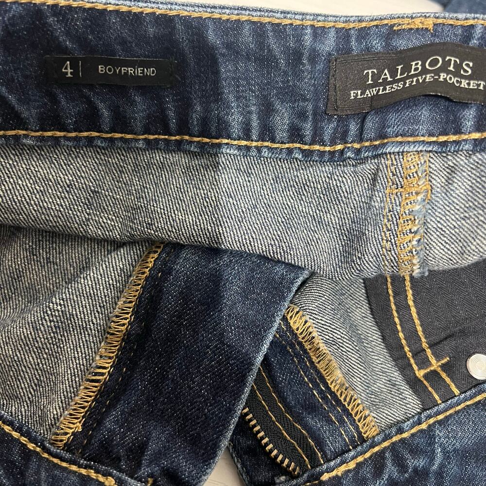 Talbots Flawless 5 Pocket Mid Rise Boyfriend Blue Denim Jeans | Women's Size 4 - Picture 5 of 12